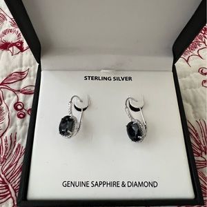 NWT Sapphire and Diamond Earrings